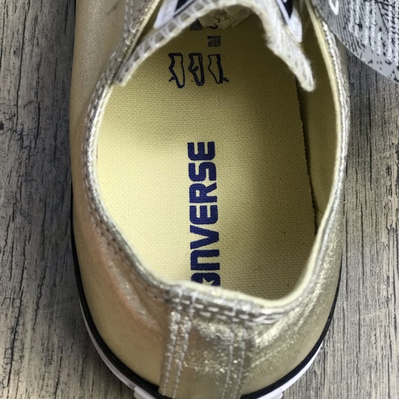 NWT Converse Ctas OX Light Gold WMNS AUTHENTIC - Picture 6 of 7